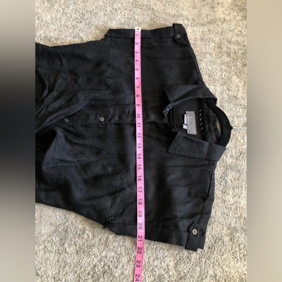 ANTHROPOLOGIE Kamryn Tie Front Black Button-Down Dress - Picture 12 of 13